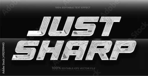 just sharp text effect