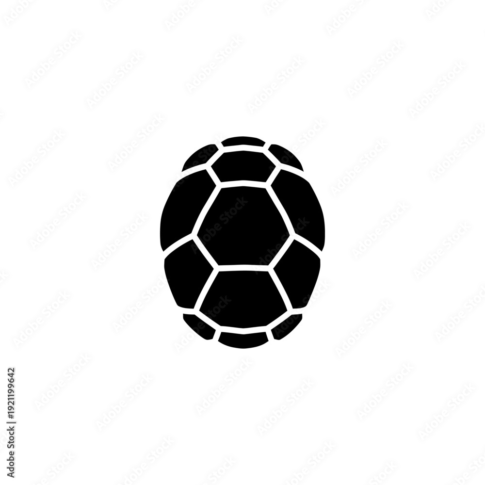 Obraz premium flat minimalist turtle shell pattern silhouette