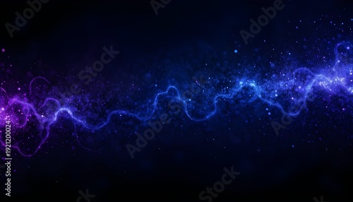 Dark purple, blue, and black abstract grainy background with glowing vibrant gradient, textured noise effect, perfect for posters, headers, or banners