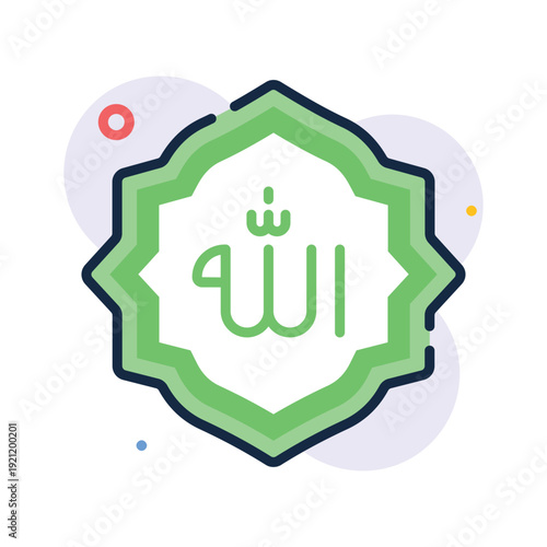 A modern outline icon representing islam faith, premium vector