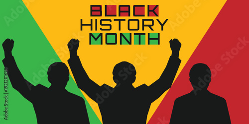 Background black history month. Banner Celebrating Black history month