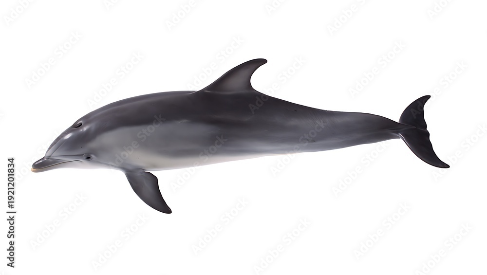Fototapeta premium Realistic Dolphin Swimming Gracefully in Natural Pose