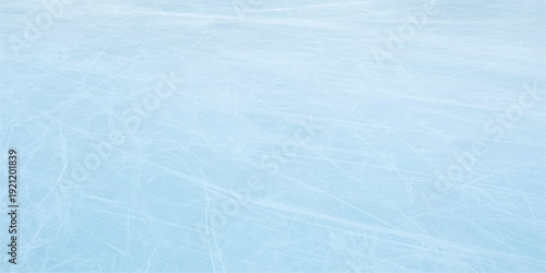 Light blue textured background with subtle ice skating rink scratches and frozen water surface pattern