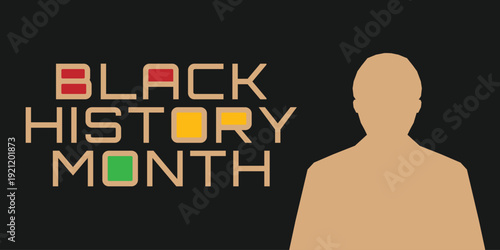 Background black history month. Banner Celebrating Black history month