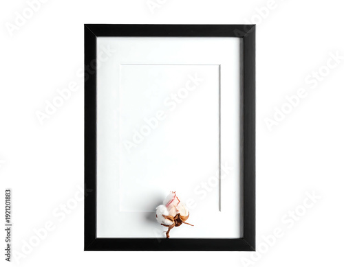 Wallpaper Mural Black frame with white matting and a single flower. Torontodigital.ca