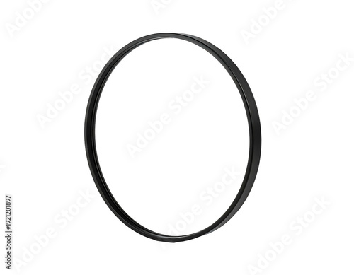 Black circular object isolated on a white background perfect for design.