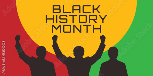 Background black history month. Banner Celebrating Black history month