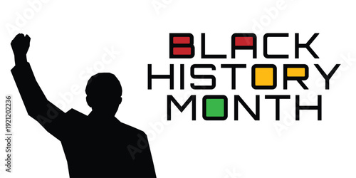 Background black history month. Banner Celebrating Black history month