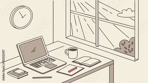 hand drawn illustration of office worker