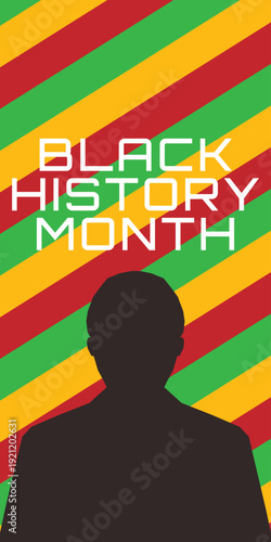 Background black history month. Banner Celebrating Black history month
