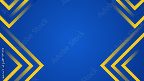 Blue and gold abstract geometric background design