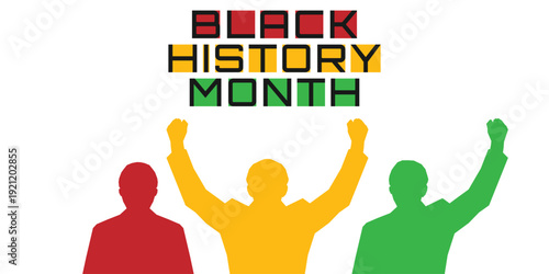 Background black history month. Banner Celebrating Black history month