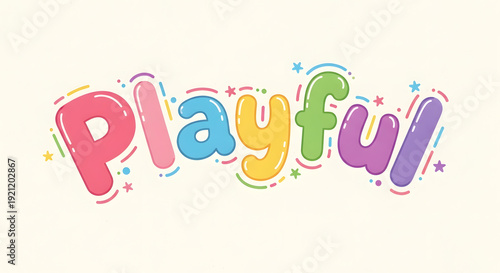 Wallpaper Mural Playful and rounded typography suitable for children's designs Torontodigital.ca