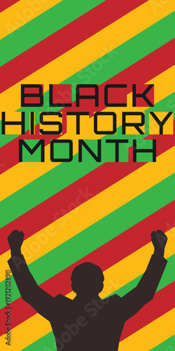 Background black history month. Banner Celebrating Black history month