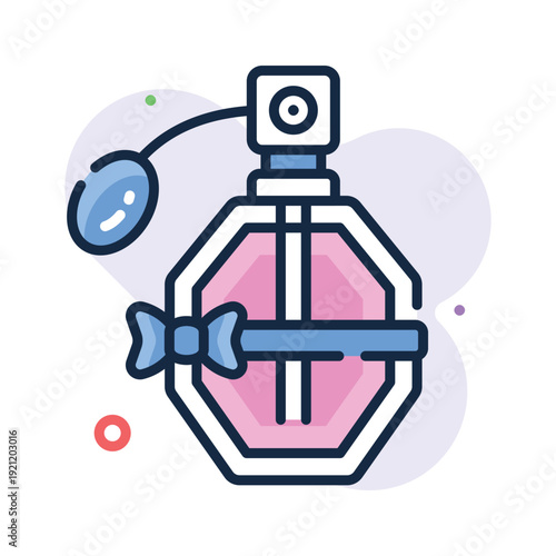A well designed outline icon representing perfume bottle for fragrance