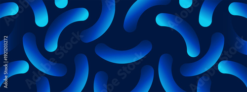 Abstract blue circular flow pattern with smooth gradient on dark background, ideal for technology branding, digital banner, modern presentation, and web template design.