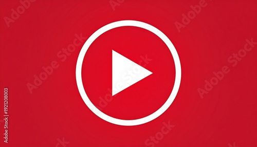 Free Download A simple icon featuring a white play button centered against a solid red background. The button is a triangle within a circle - GFXLoad