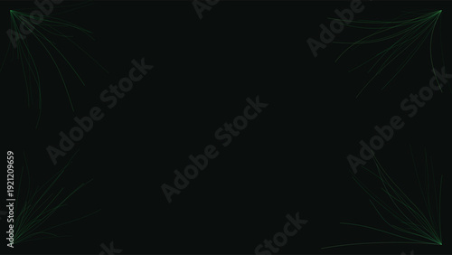 Flow lines and fiber optics on dark background, abstract glowing light trails, dynamic motion, futuristic design, neon effect