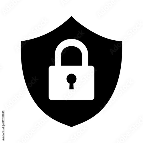Security Shield with Padlock Icon