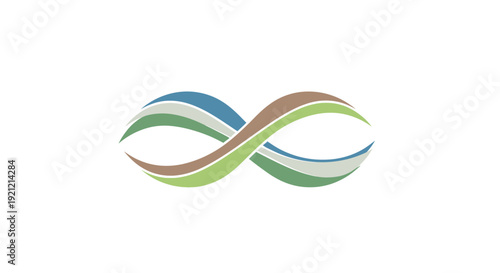 Infinity Symbol Made of Colored Ribbons.