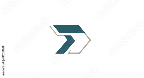 Stylized Right Arrow Icon Design Element.