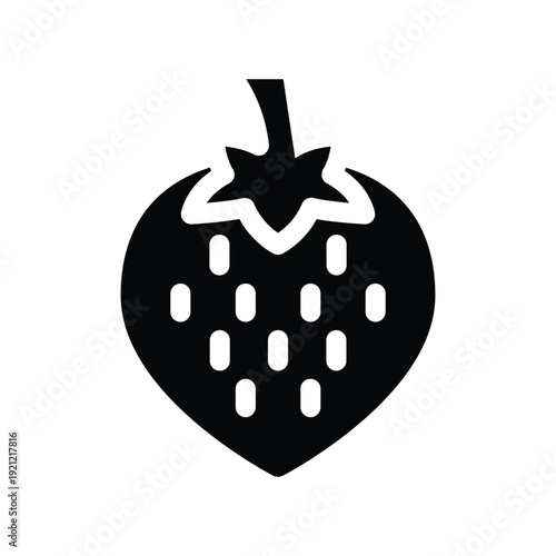 strawberry solid icon vector design good for web or mobile app