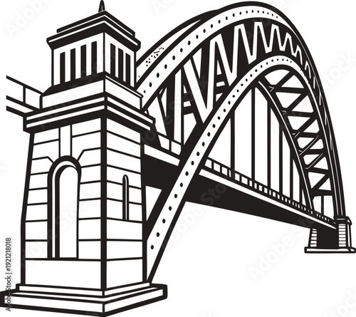vector illustration of bridge