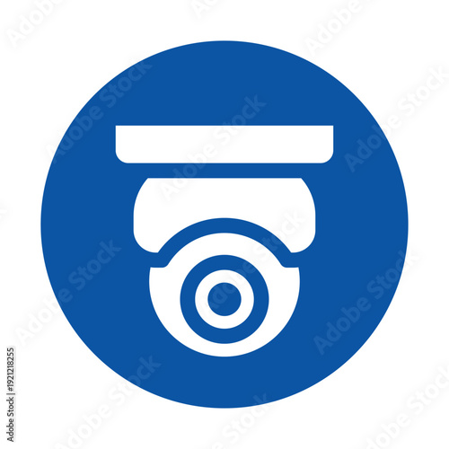Security Camera Icon for Surveillance System and Safety Monitoring Use