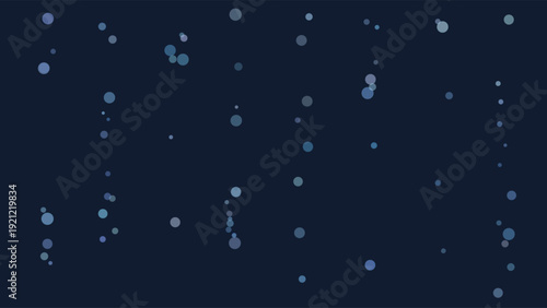Abstract cosmic digital illustration of glowing celestial particles against deep space dark blue background with soft bokeh lighting effects