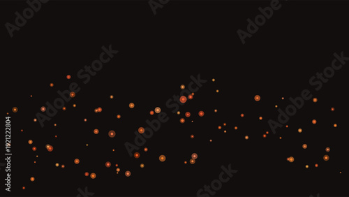 Cosmic abstract starfield with glowing orange and white celestial bodies in deep space, ultra HD digital art composition for futuristic background