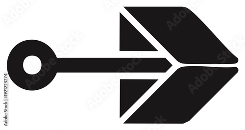 Abstract Forward Direction Arrow Symbolic Shapes Navigational Sign