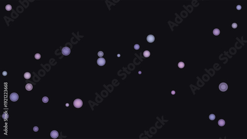Abstract cosmic space scene featuring soft glowing blue-white celestial bodies against deep black void for futuristic sci-fi design