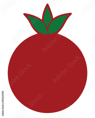 vector illustration of a red apple