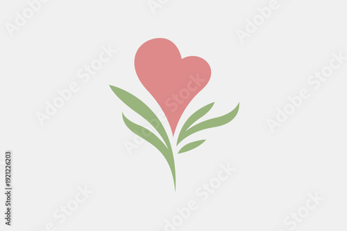 love hearth with grow plant  