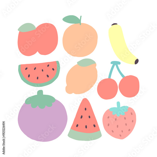 Fruit drawing cartoon design illustration