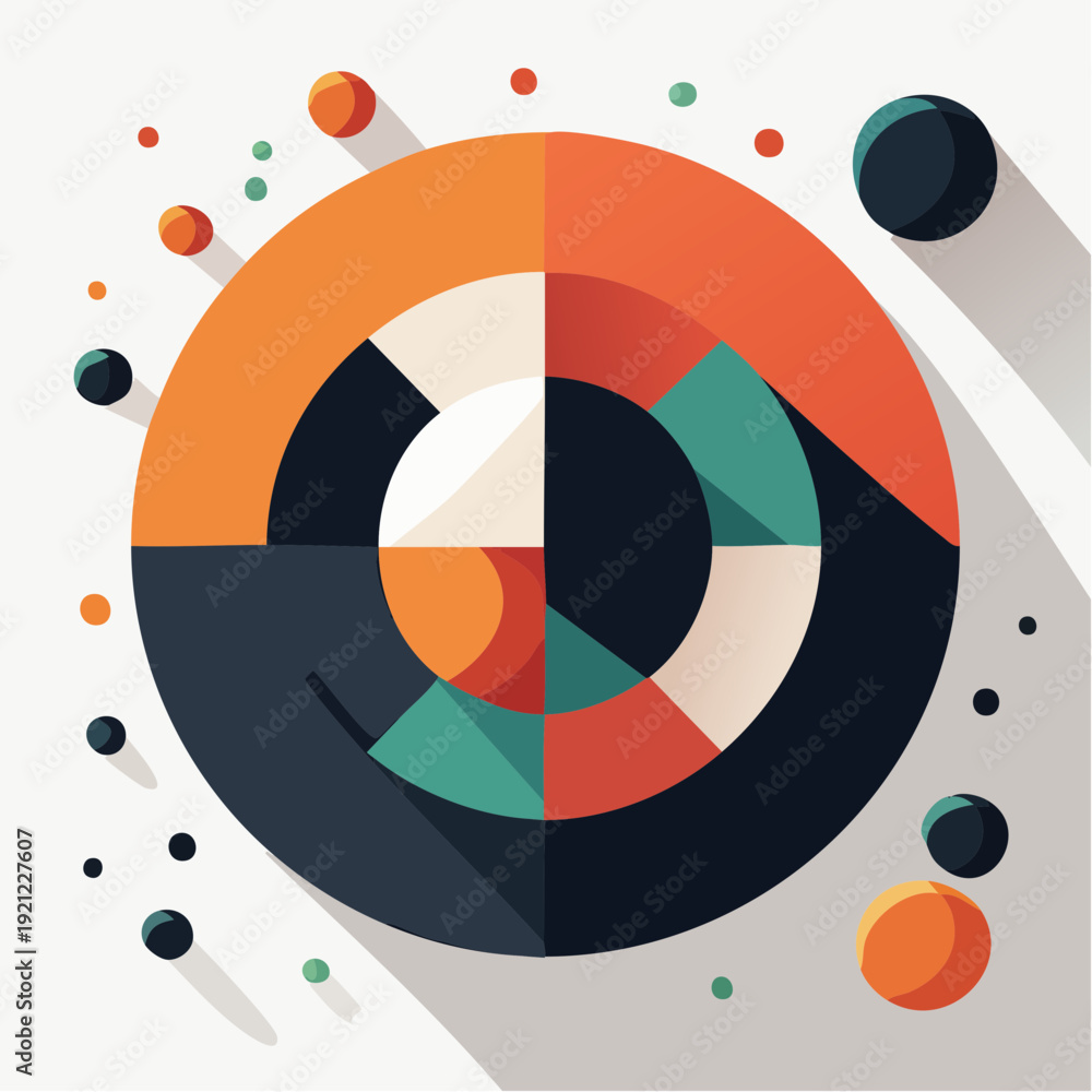 Obraz premium Dynamic Data Visualization Concept with Interconnected Elements for Modern Analytics