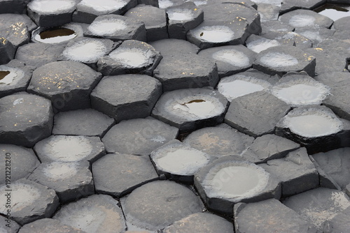 Quadro su tela Basalt stones on the Giant's Causeway, Northern Ireland