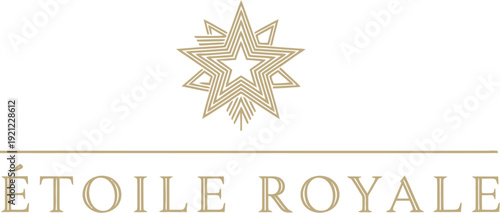 A luxurious gold logo for Etoile Royale on a white background