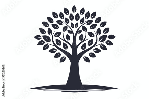 Modern Minimalist Growing Tree Vector for Motivation and Self Improvement
