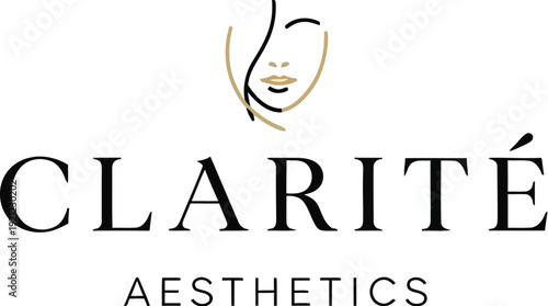 A logo for a luxury aesthetics brand with a minimalist design