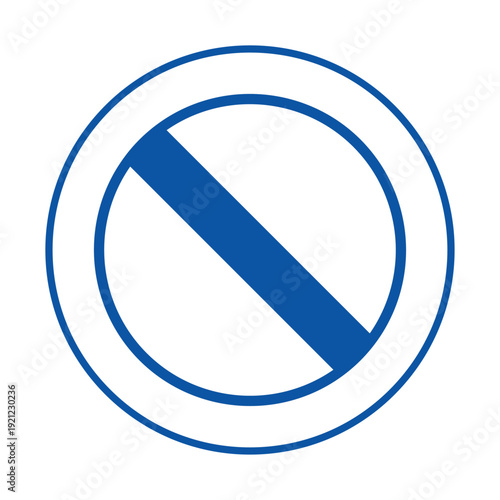 Free Download Blue No Parking Sign Isolated on White Background for Urban Regulation Use - GFXLoad