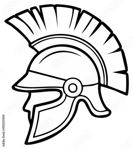 Ancient Greek Corinthian Helmet Warrior Headwear Warrior Icon Military Symbol