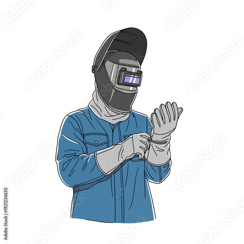 Welder Adjusting Gloves