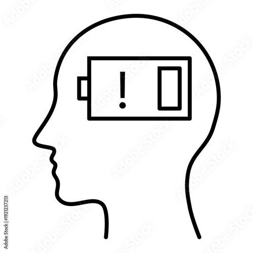 burnout line icon with editable stroke