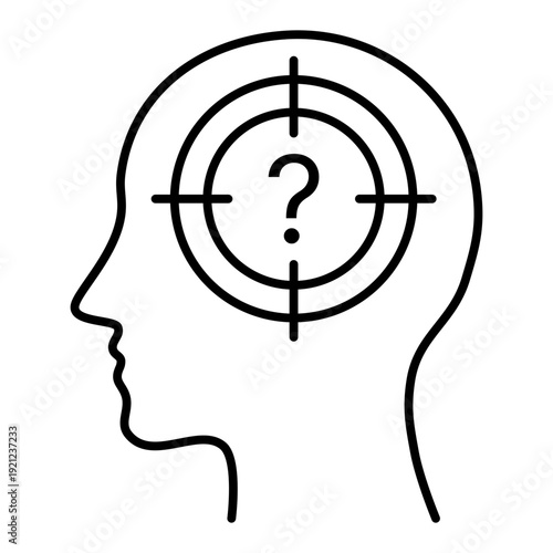 lost focus line icon with editable stroke