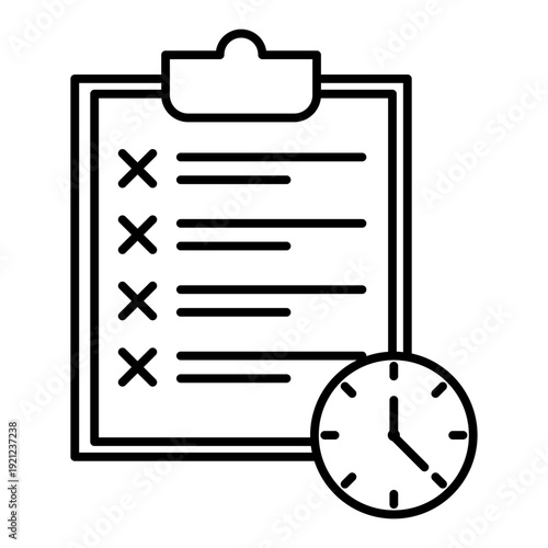 procrastination line icon with editable stroke