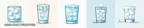 Vector of ice water