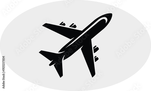 Airplane silhouette ascending