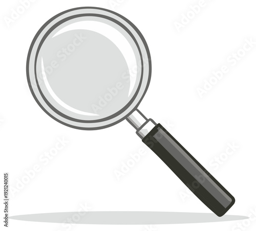 Cartoon Magnifying Glass Illustration for Investigation and Discovery