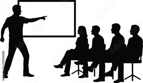 Business presentation silhouette